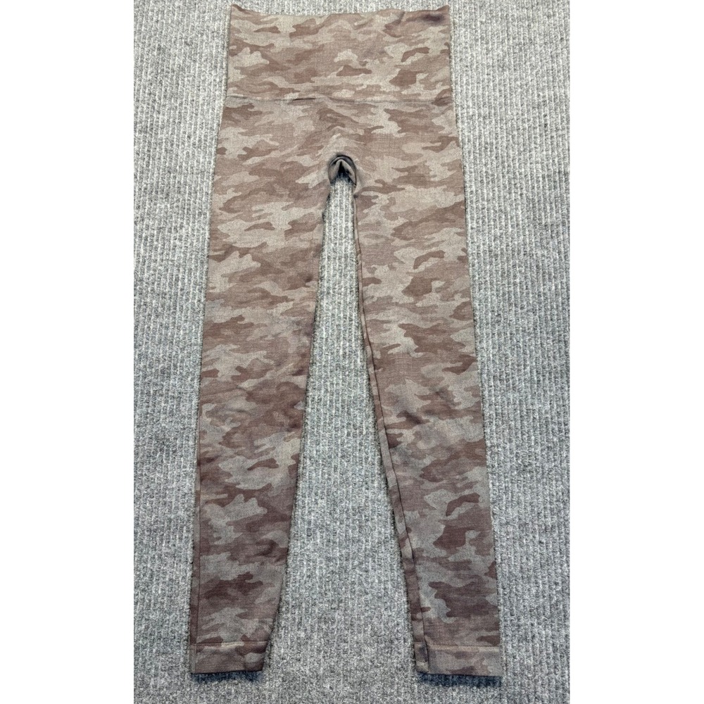 Spanx Look at Me Now Seamless Camo Leggings Brown XS High Waist Shaping